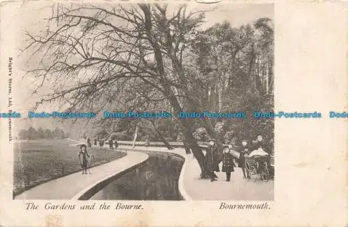 R674750 Bournemouth. Die Gärten und die Bourne. Helle Stores. 1903