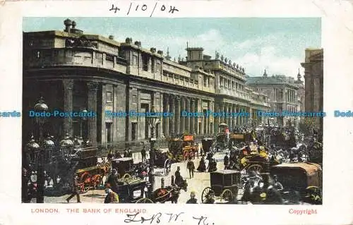 R674219 London. The Bank of England. Postkarte. 1904