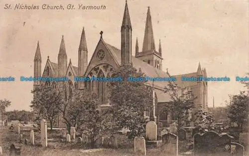 R674773 Gt. Yarmouth. Nikolaikirche. Valentines Serie. 1910