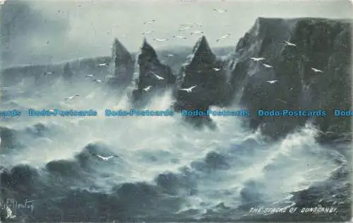 R675271 The Stacks of Duncansby. stecken. Saphir Rough Sea. Serie 6322. 1905