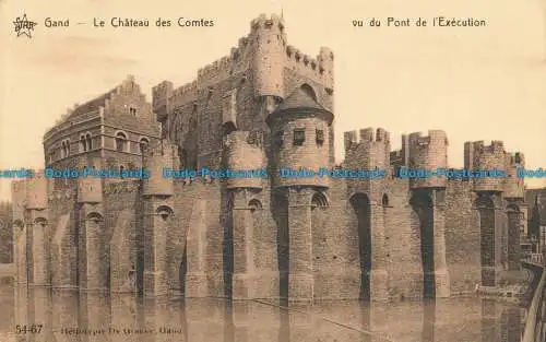 R674266 Gand. Le Chateau des Comtes. Vu du Pont l Ausführung. Stern