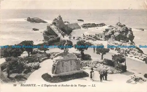 R674271 Biarritz. L Esplanade et Rocher de la Vierge. LL. 20. Levy et Neurdein R