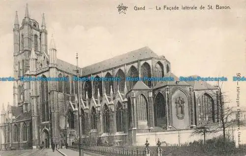 R674297 Gand. La Facade Laterale de St. Bavon. Stern. 1909