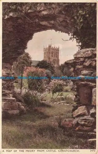 R676340 Christchurch. Ein Blick auf das Priorat aus Schloss. E. A. Sweetman