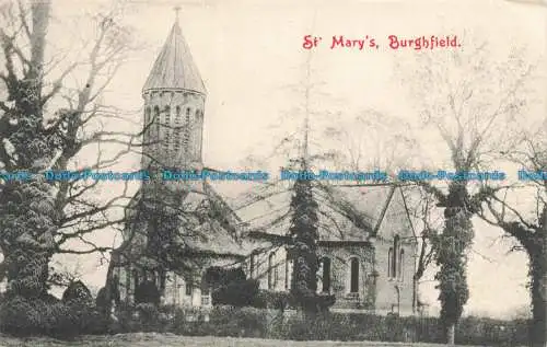 R675414 Burghfield. St. Maria. Postkarte