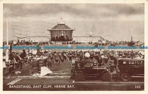 R674946 Bandstand. East Cliff. Herne Bay. 1949