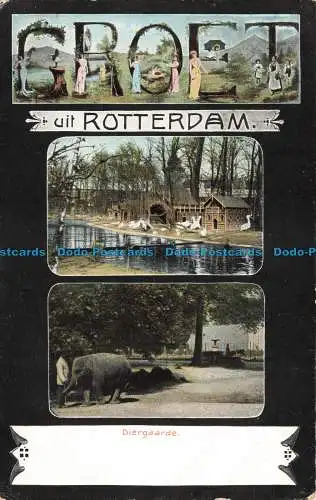 R676379 Groet Uit Rotterdam. Schaefers Kunst. Chromo. 1906. Multi View