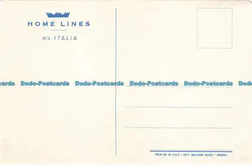 R674965 M.S. Italia. Home Lines. Arti Grafiche Bozzo