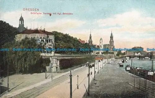 R674969 Dresden. Brühl sche Terrasse mit Kgl. Belvedere. Dr. Trenkler