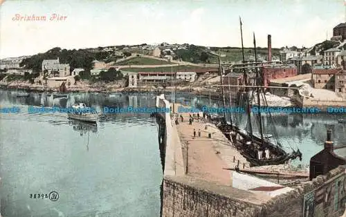 R675498 Brixham Pier. Valentines Serie