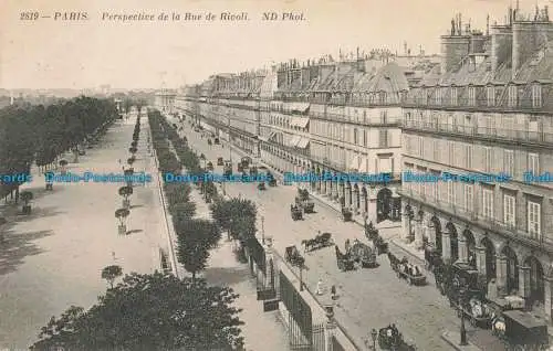 R677051 Paris. Perspective de la Rue de Rivoli. ND. Foto