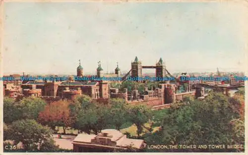 R677056 London. Tower und Tower Bridge. J. Arthur Dixon. 1951