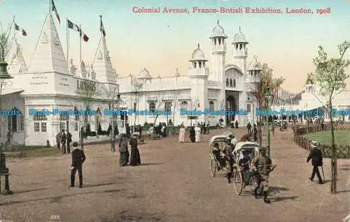 R675598 London. Franco British Exhibition. Colonial Avenue. Valentine