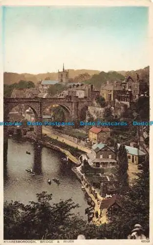 R676537 Knaresborough. Brücke und Fluss. Photochrom