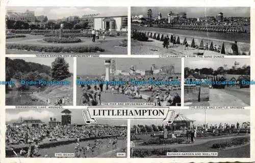 R677083 Littlehampton. Der Strand. Versunkener Garten und Unterstand. The Pier and Amusem