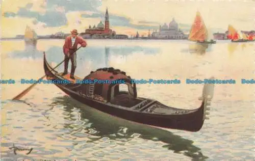 R675134 Venezia. Gondel e Laguna. A. Scrocchi