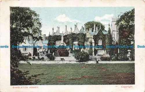 R675176 Singleton Abbey. Postkarte. 1904