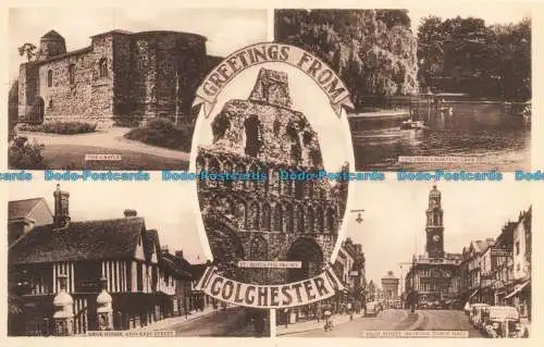 R677138 Grüße aus Colchester. Das Schloss. St. Botolphs Priory. High Street