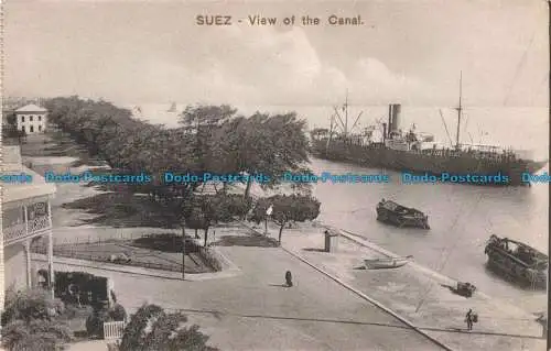 R676633 Suez. Blick auf den Kanal. The Cairo Postcard Trust. Serie. 599