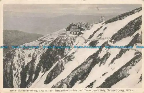 R676634 Hotel Hochschneeberg Mit Elisabeth Kirchlein und Franz Josef Steig. P.L