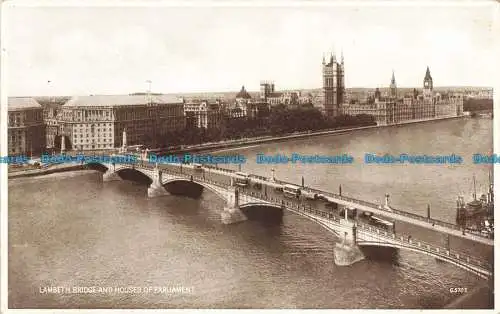 R676637 Lambeth Bridge und Houses of Parliament. Valentinstag. Foto Braun