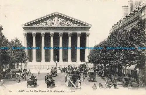 R677173 Paris. La Rue Royale et la Madeleine. LL. 59. 1908