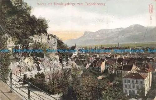 R677176 Meran mit Mendelgebirge vom Tappeinerweg. Joh. F. Amonn