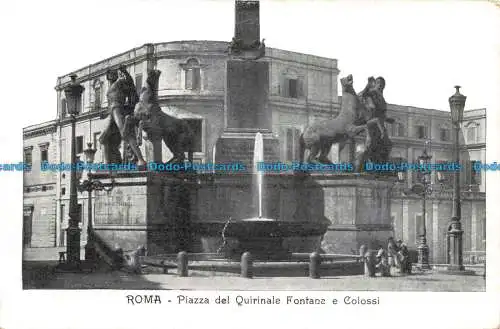 R677191 Roma. Piazza del Quirinale Fontane e Colossi