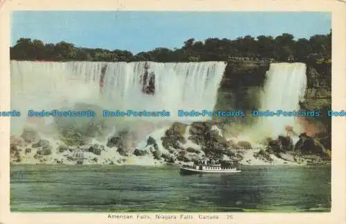 R678097 Kanada. Niagarafälle. American Falls. Fotogelatine Gravur