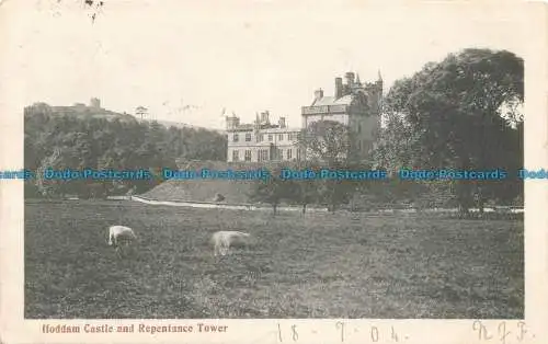 R677225 Burg Hoddam und Bußturm. G. W. W. 1904