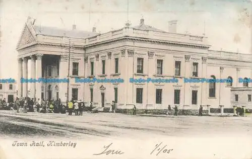 R677250 Kimberley. Rathaus. Postkarte. 1905