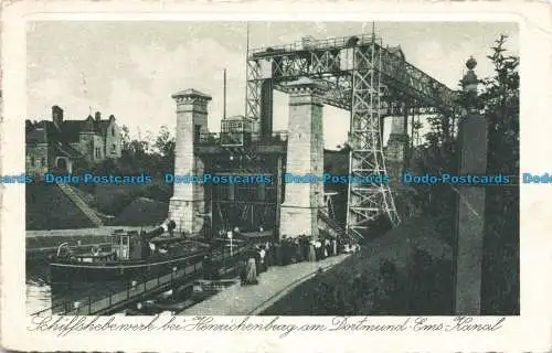 R678150 Schiffshebewerk bei Henrichenburg am Dortmund Ems Kanal. 1935