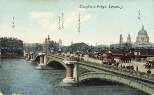 R676776 London. Blackfriars Bridge. F. Hartmann. Real Glossy Serie. G. 1001. 71