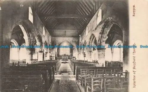 R678210 Sussex. Innenraum der Henfield Church. 1910