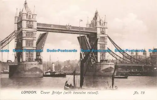 R675870 London. Tower Bridge. Mit erhöhten Basken. Nr. 78