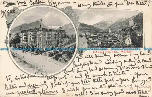 R676831 Savoy Hotel. Meran. 1908