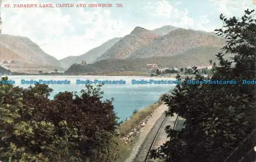 R676865 St. Padarn Lake. Castle und Snowdon. 1905