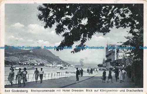 R677403 Bad Godesberg. Rheinpromenade mit Hotel Dreesen. Blick auf Königswinter