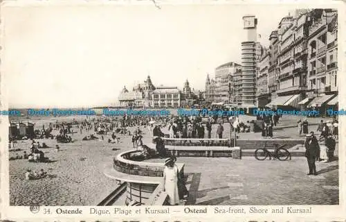 R677410 Ostende. Digue. Plage et Kursaal. Albert. A. Dohmen