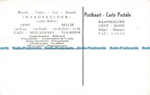 R677432 Gent. Belgie. Cafe. Restaurant. Teestube. Radskelder