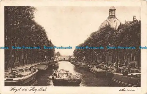 R677444 Amsterdam. Singel met Koepelkerk. Fa. Vigevano. Nr. 55