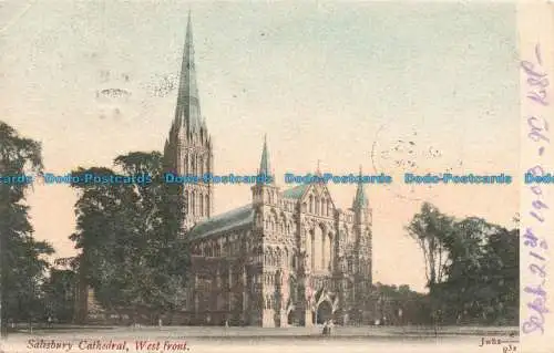 R675990 Kathedrale von Salisbury. Westfront. 1903