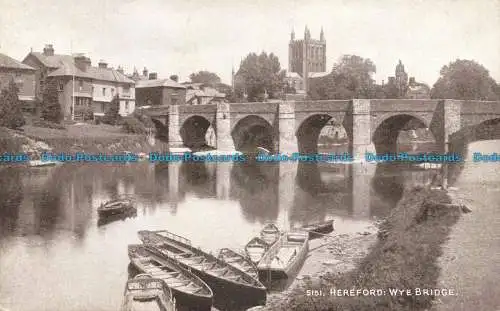 R678370 Hereford. Wye Bridge. Photochrom. Sepiatone Serie