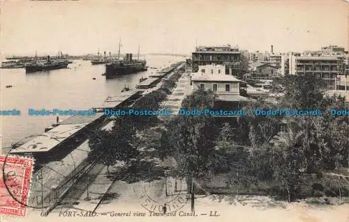 R677482 Port Said. Gesamtansicht Stadt und Kanal. LL. 69. 1920