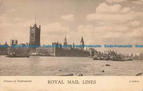 R678379 London. Houses of Parliament. Royal Mail Lines