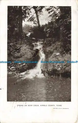 R676020 Texas. Frühling am Bear Creek. Kimble County. Hartungs Studio. 1908