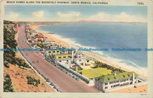 R676980 California. Strandhäuser entlang des Roosevelt Highway. Santa Monica. Tichn