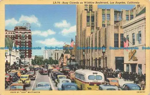 R676988 California. Geschäftige Menschenmengen auf dem Wilshire Boulevard. Los Angeles. Western Publ