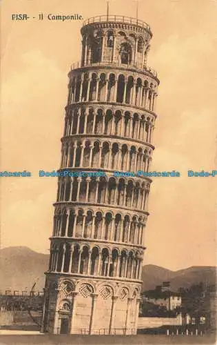 R676054 Pisa. Il Campanile. Caruso und De Alessandri. 1912