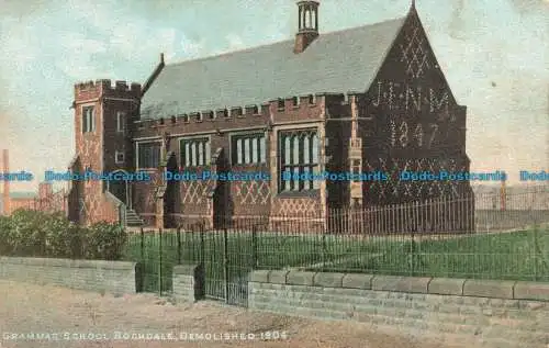 R677006 Gymnasium. Rochdale. 1904 abgerissen. E. und B. Castle Serie